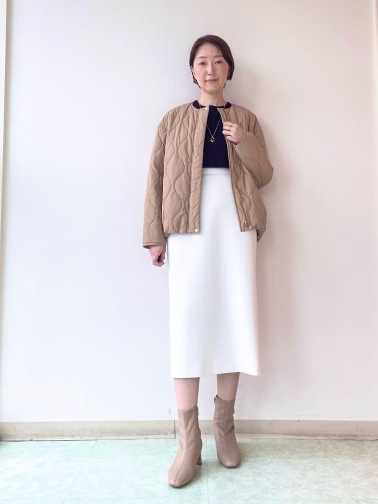 aliceさんの「UNTITLED｜【アンサンブル可/六分袖/洗える】ウールシルクニット」を使ったコーディネート