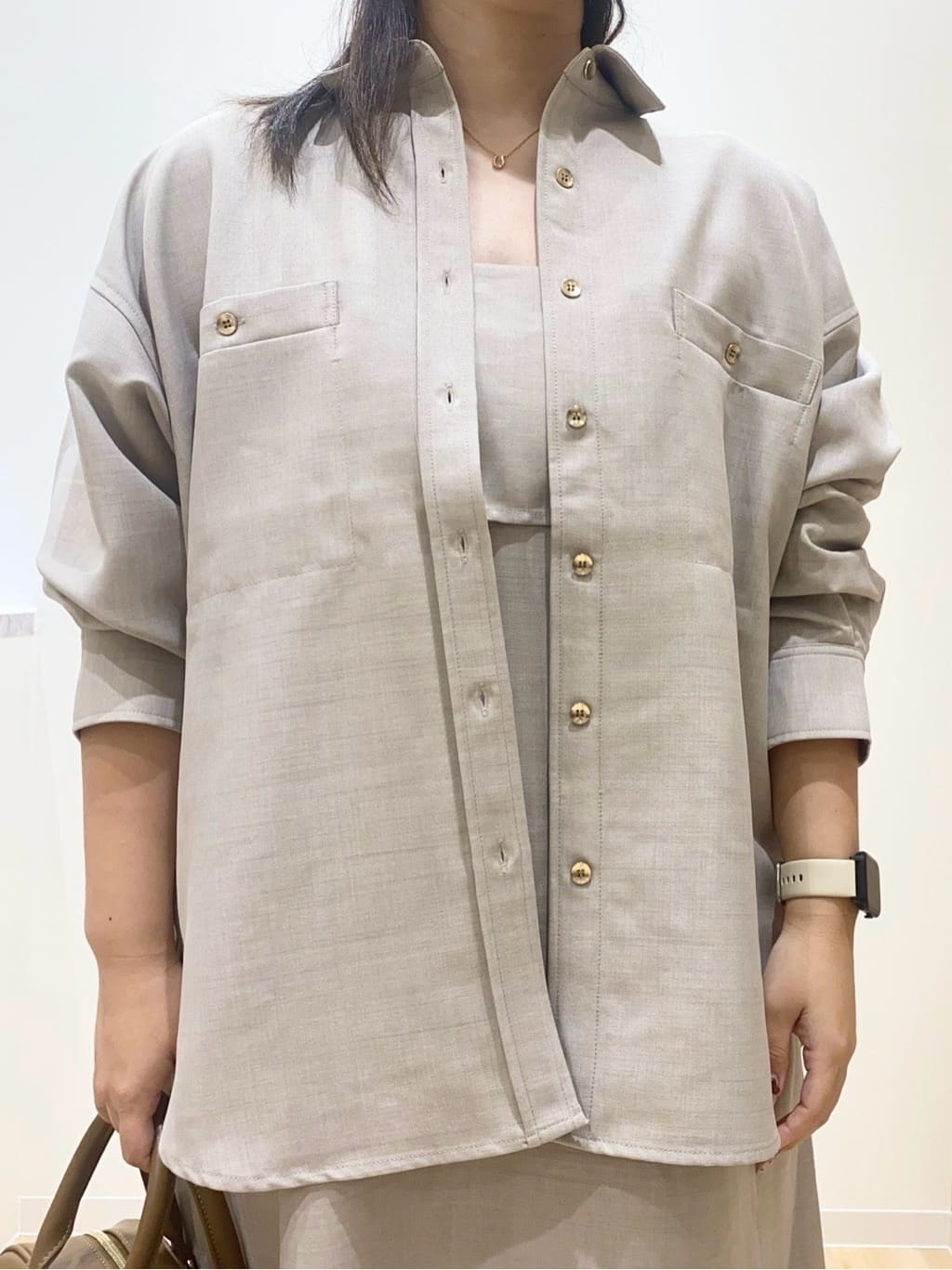 HANAさんの「grove｜【カセット服/選べる着丈】洗濯機で洗えるオーバーシャツ」を使ったコーディネート