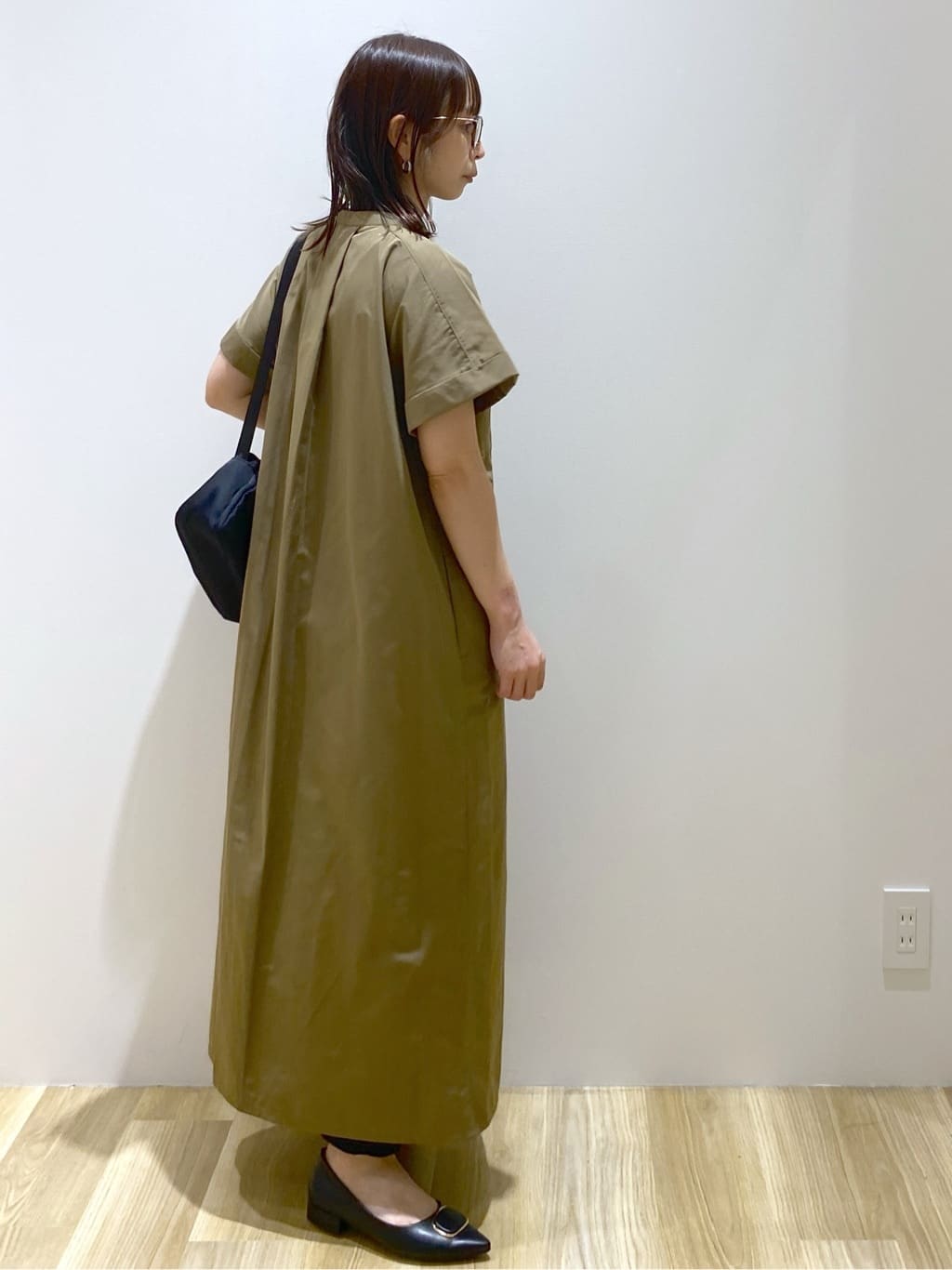 えりさんの「OPAQUE.CLIP｜ダブルポケットシャツワンピース【洗濯機洗い可】」を使ったコーディネート