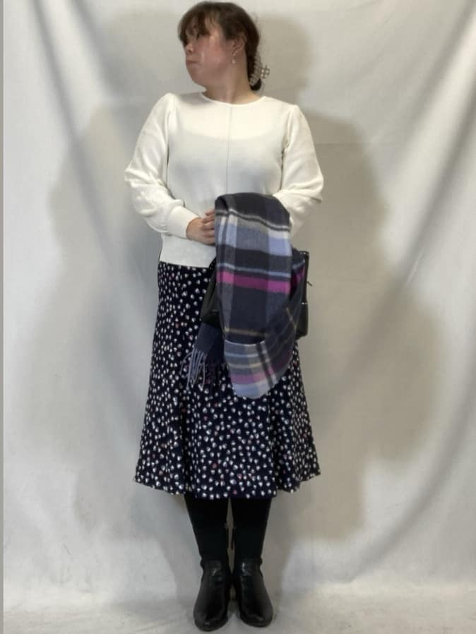 TOMOさんの「Reflect｜【SS-4Lサイズ／衿が顔に当たらない◎】スタンドネックミドルコート」を使ったコーディネート