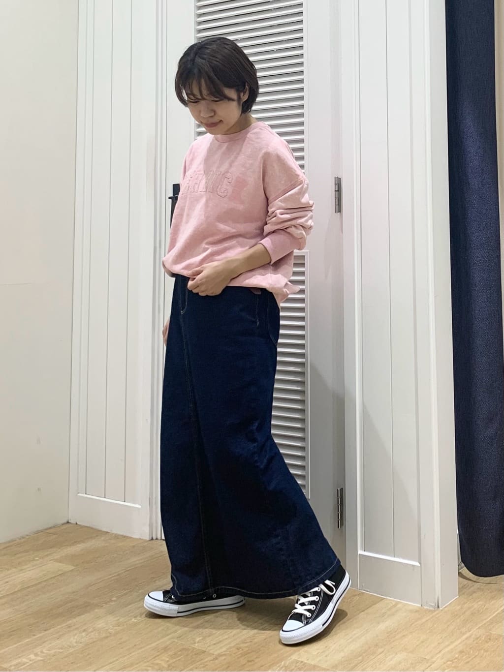 IMARIさんの「Dessin｜【2WAY・洗える】デニムジャンパースカート」を使ったコーディネート
