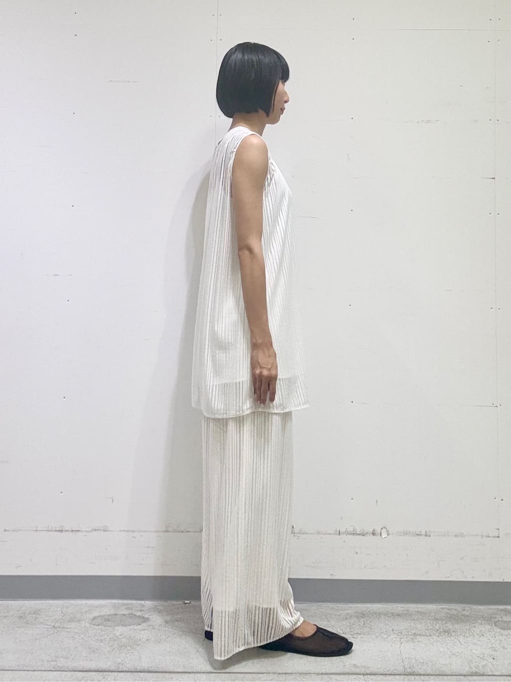 naoさんの「INDIVI｜【洗える／セットアップ可能】ラッセルチュニック」を使ったコーディネート