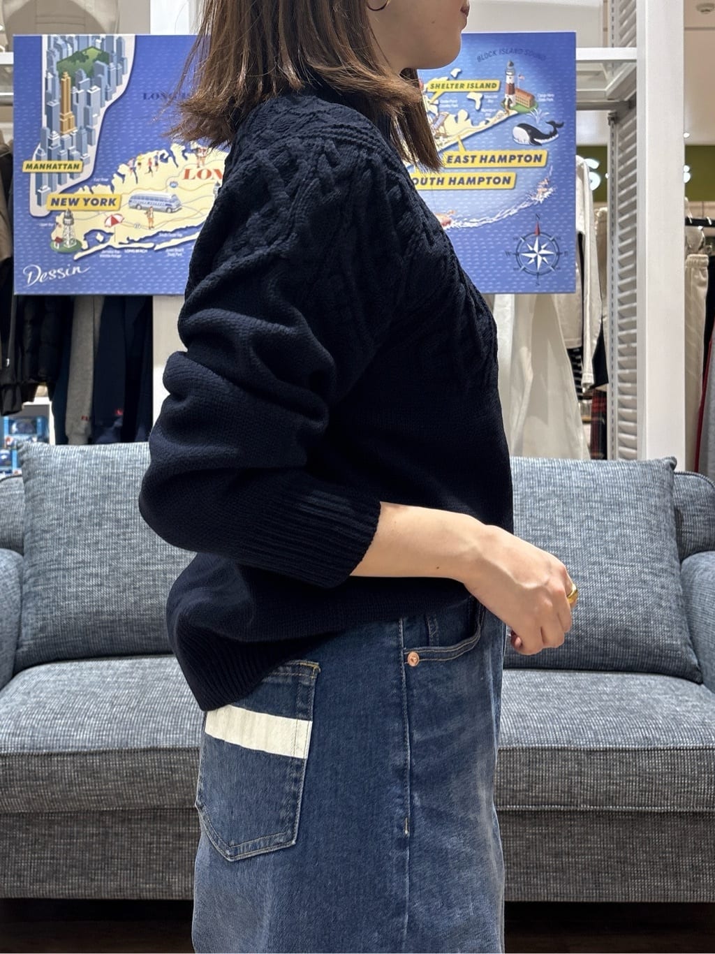 risaさんの「Dessin｜【洗える】デニムカーブパンツ」を使ったコーディネート