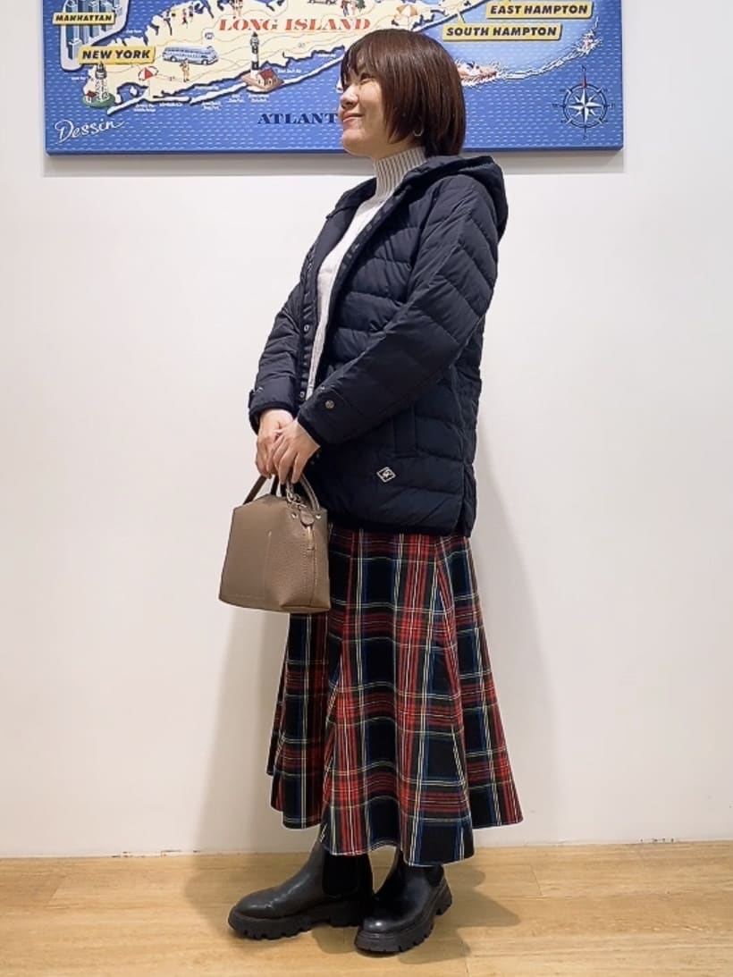 Hamaさんの「Dessin｜【撥水・2WAY】ミュラーダウンコートミドル丈」を使ったコーディネート