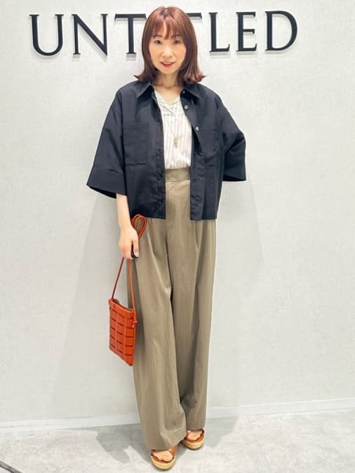 Miwaさんの「UNTITLED｜【前開き/洗える】ショート丈シアーシャツ」を使ったコーディネート