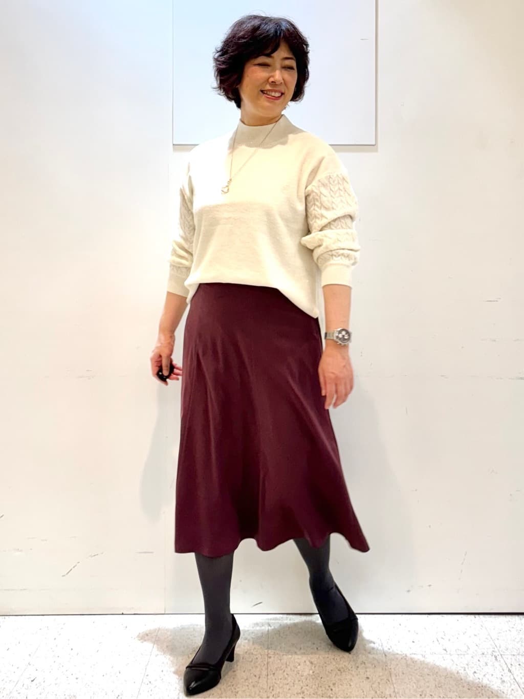 ヤスコさんの「Reflect｜【ゆったりシルエット】ジャージメルトンコクーンジャケット」を使ったコーディネート
