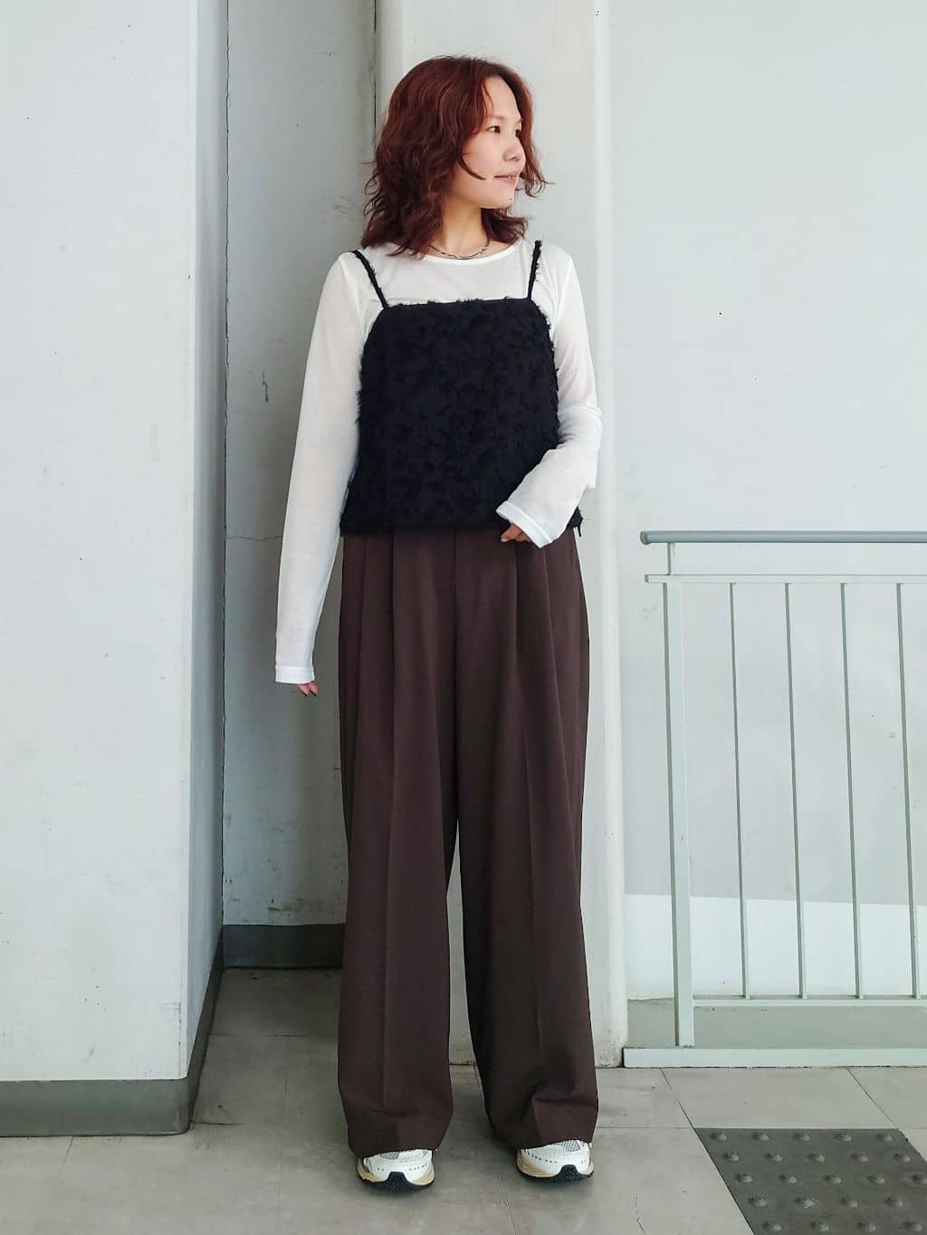 maruさんの「THE SHOP TK｜【ふわふわあったか】フェザーカーディガン」を使ったコーディネート