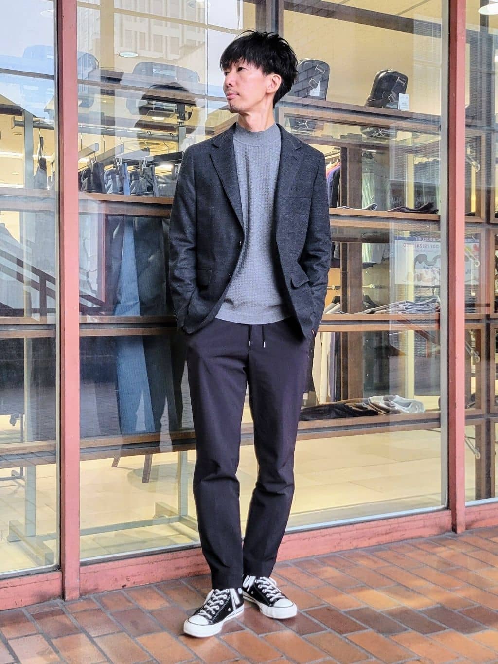 piroyaさんの「TAKEO KIKUCHI｜【Sサイズ～】ラッセルメッシュ ジャケット」を使ったコーディネート