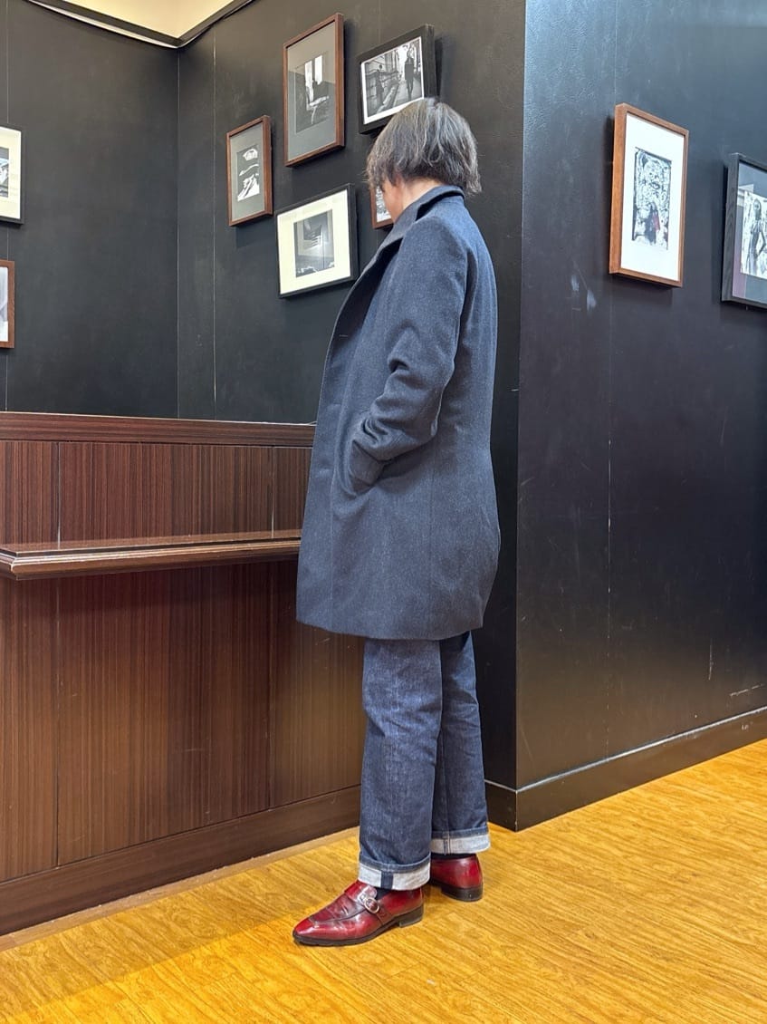 KEIさんの「TAKEO KIKUCHI｜【ウールカシミヤブレンド】ビーバー調 スタンドカラー コート」を使ったコーディネート