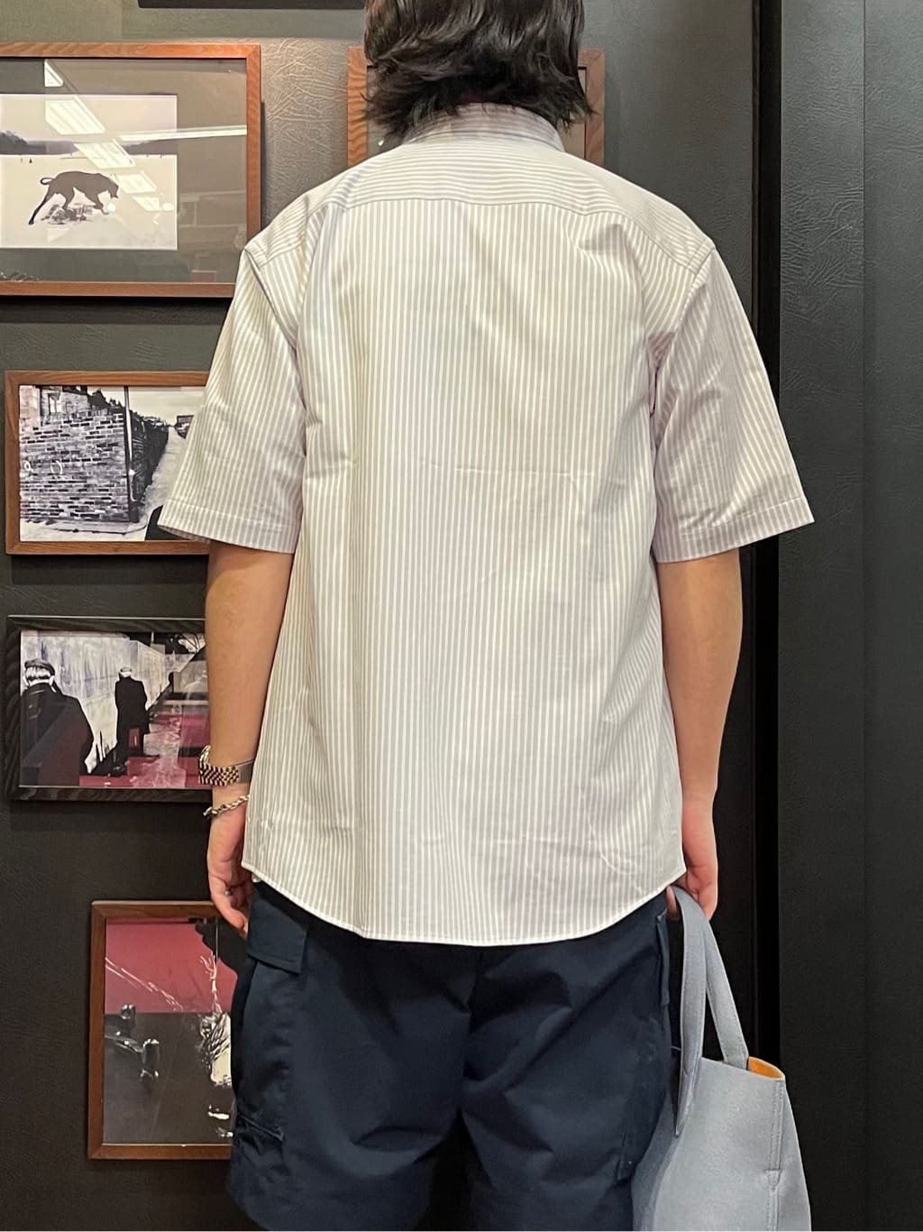 KUROさんの「TAKEO KIKUCHI｜【COOL CITY WEAR】ストライプジャージ ボタンダウンシャツ /接触冷感」を使ったコーディネート