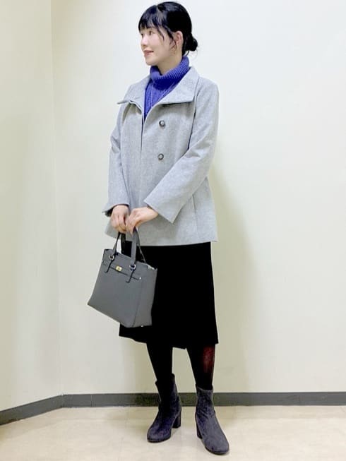  beni_gingerさんの「Reflect｜【SS-4Lサイズ／衿が顔に当たらない◎】スタンドネックミドルコート」を使ったコーディネート