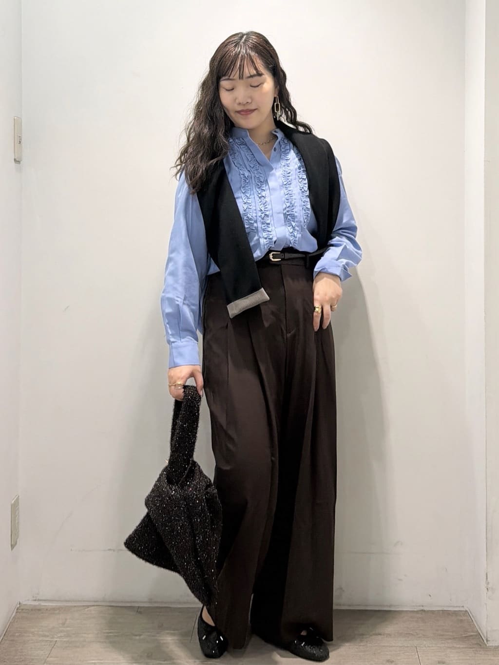 sumicaさんの「OPAQUE.CLIP｜タックデザインワイドパンツ【洗濯機OK】」を使ったコーディネート