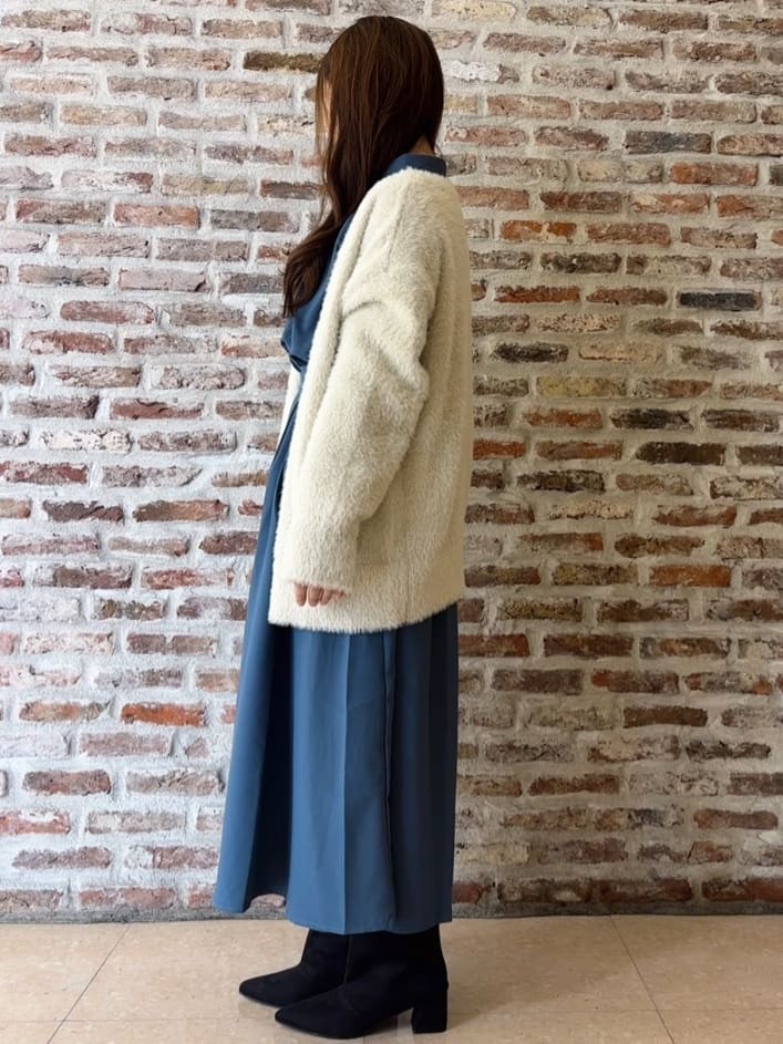 tokiさんの「THE SHOP TK｜【春まで着られる】フィット＆フレア長袖ワンピース」を使ったコーディネート