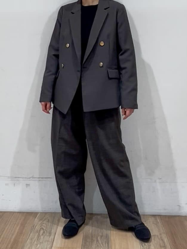 山さんさんの「grove｜【カセット服】ダブルブレストテーラードジャケット」を使ったコーディネート