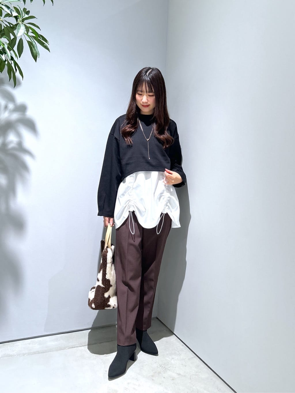 Renoさんの「INDIVI｜レイヤードダンボールスウェット」を使ったコーディネート