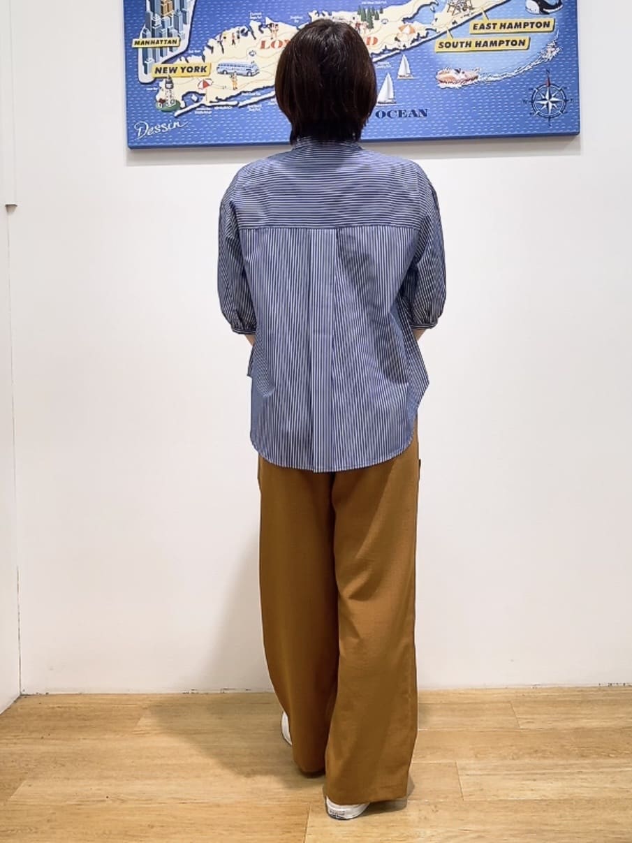 Hamaさんの「Dessin｜【洗える】フリルバンドカラー五分袖ブラウス」を使ったコーディネート
