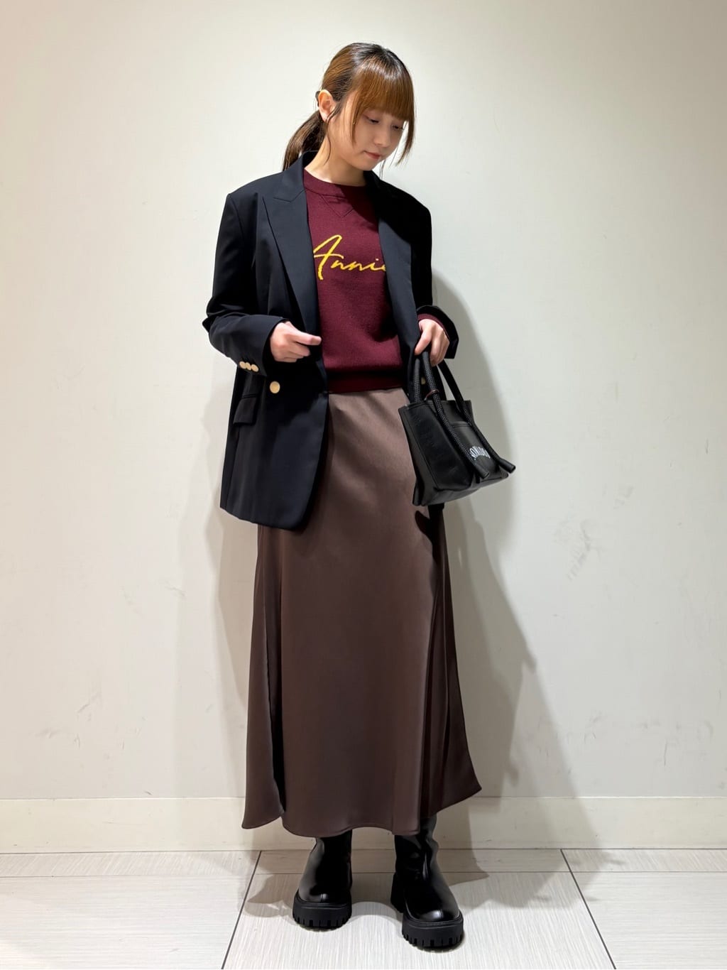 やなぎさんの「DRESSTERIOR｜◆アニージャカードニット」を使ったコーディネート