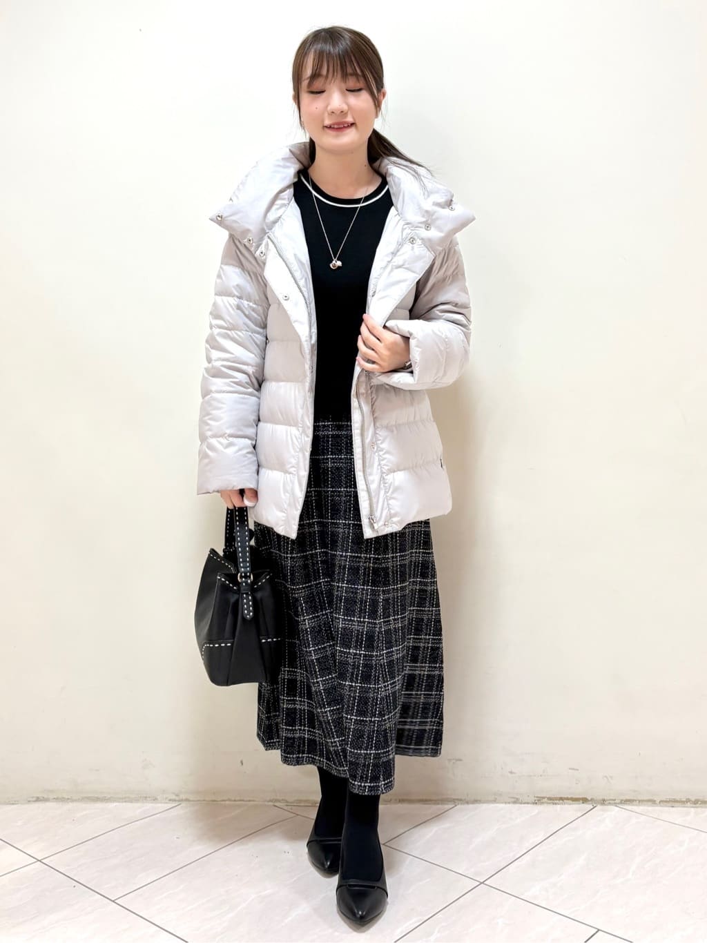 mikiさんの「Reflect｜【SS-4Lサイズ】フーデッドミドルダウンコート」を使ったコーディネート