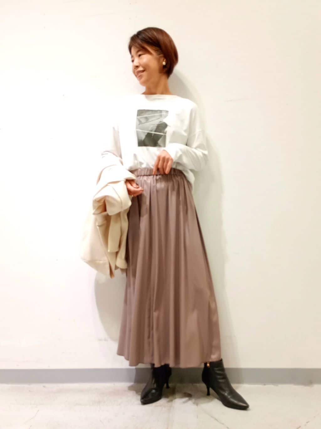 Kさんの「INDIVI｜【軽羽織り】フーディーライトコート」を使ったコーディネート