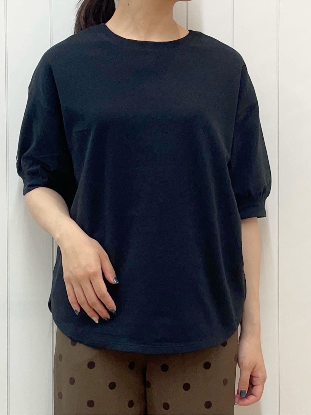 Mayaさんの「Dessin｜【360度可愛い/前後2WAY/洗える】ライトコットンヘンリーカットソー」を使ったコーディネート