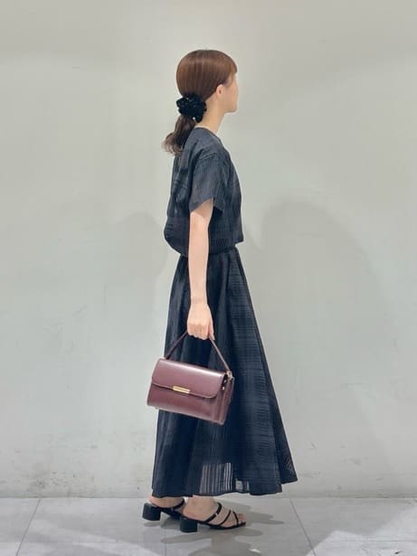 kyokaさんの「UNTITLED｜【セットアップ可/エレガント】シアーチェックTブラウス」を使ったコーディネート