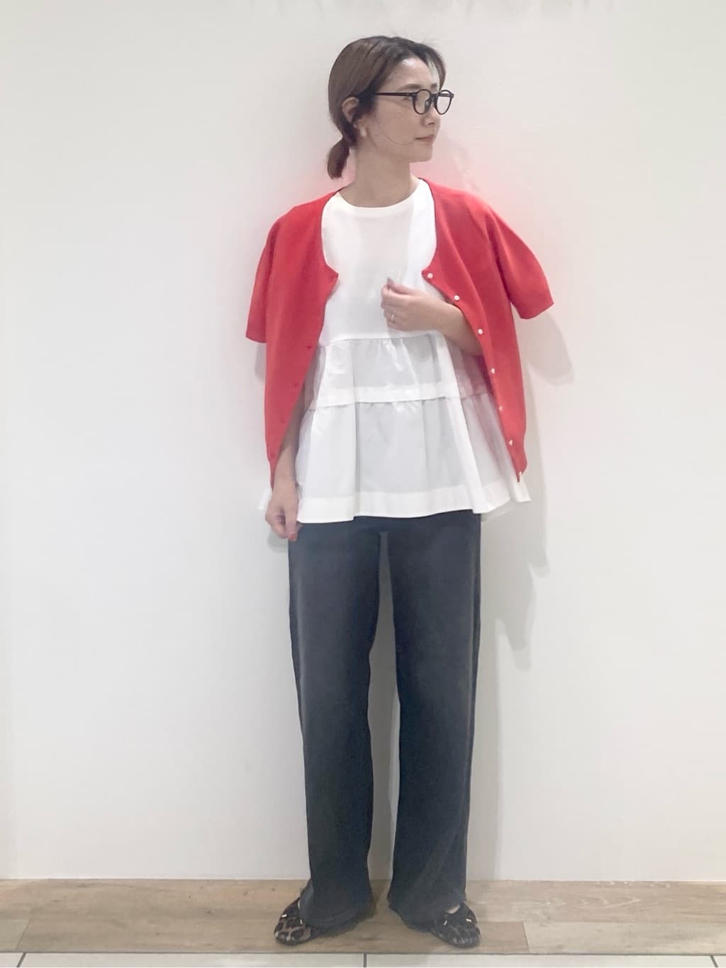 たけねぇさんの「OPAQUE.CLIP｜ガーダーニットカーディガン【UVケア／洗濯機洗い可】」を使ったコーディネート