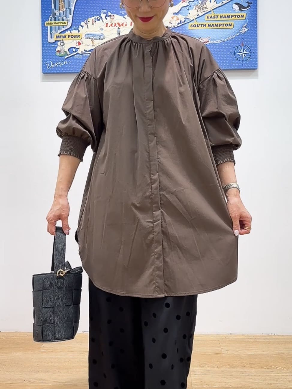 Yasucoさんの「Dessin｜【洗える】ラグランスリーブチュニックシャツ」を使ったコーディネート