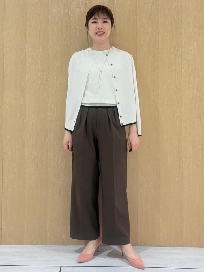CHISATOさんの「UNTITLED｜【アンサンブル可/薄手/洗える】5分袖クルーニット」を使ったコーディネート