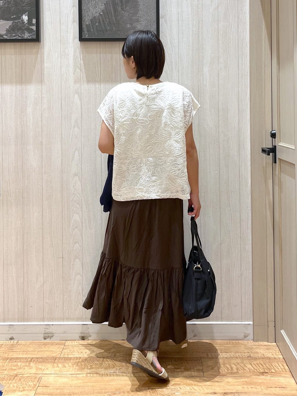 shirayuuuさんの「SHOO･LA･RUE｜【S-LL】さらりと着たい大人のための 麻調半袖ジャケット」を使ったコーディネート