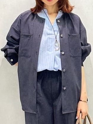Miwaさんの「UNTITLED｜【洗える/スキッパー】フレンチスリーブシアーブラウス」を使ったコーディネート