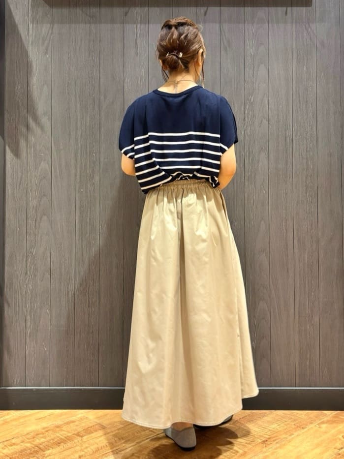meiさんの「SHOO･LA･RUE｜【ひんやり/S-LL】さらさらな肌触りが心地よい フレンチスリーブニット」を使ったコーディネート