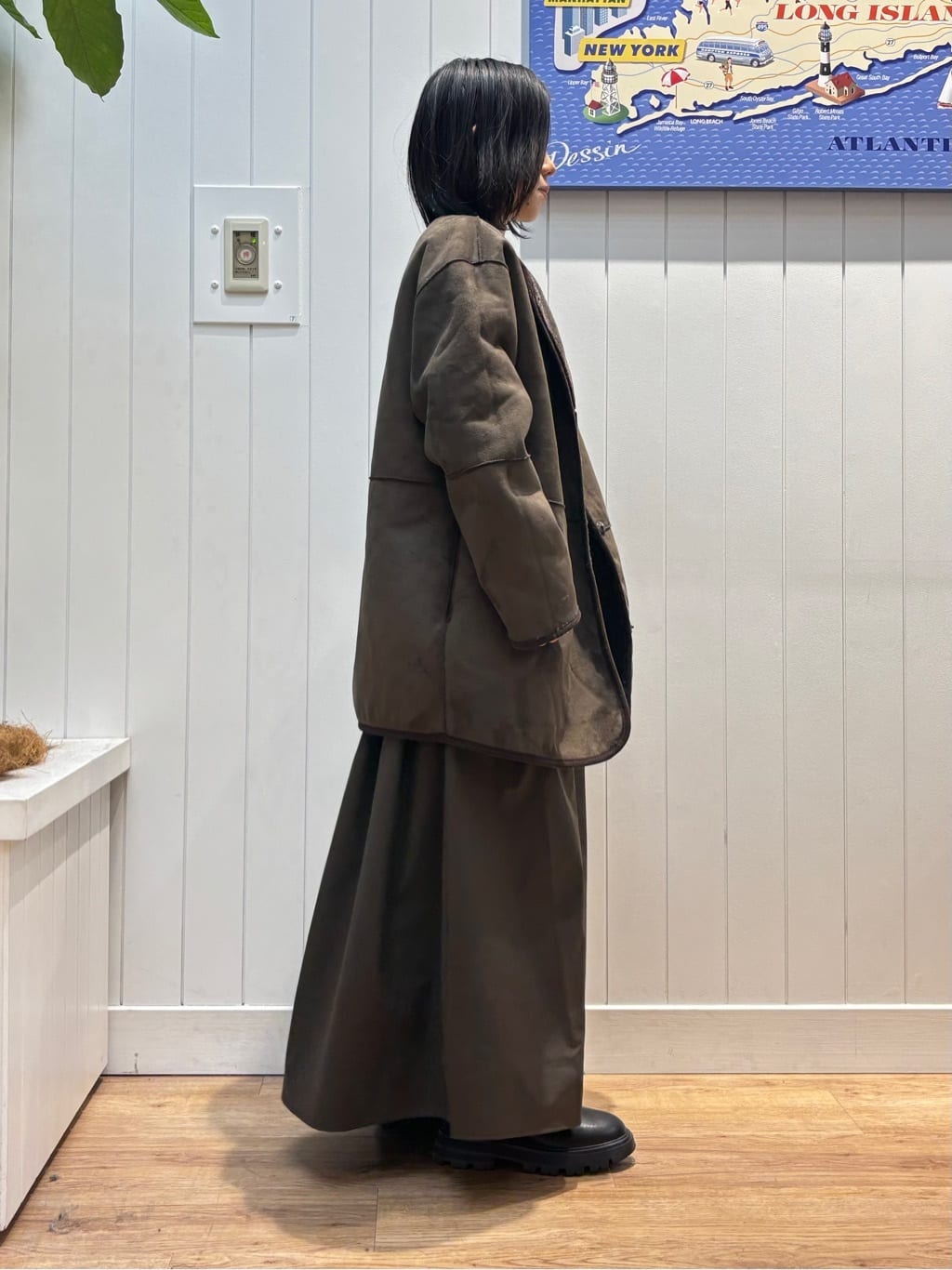 OKADAさんの「Dessin｜【2WAY】フェイクムートンコート」を使ったコーディネート