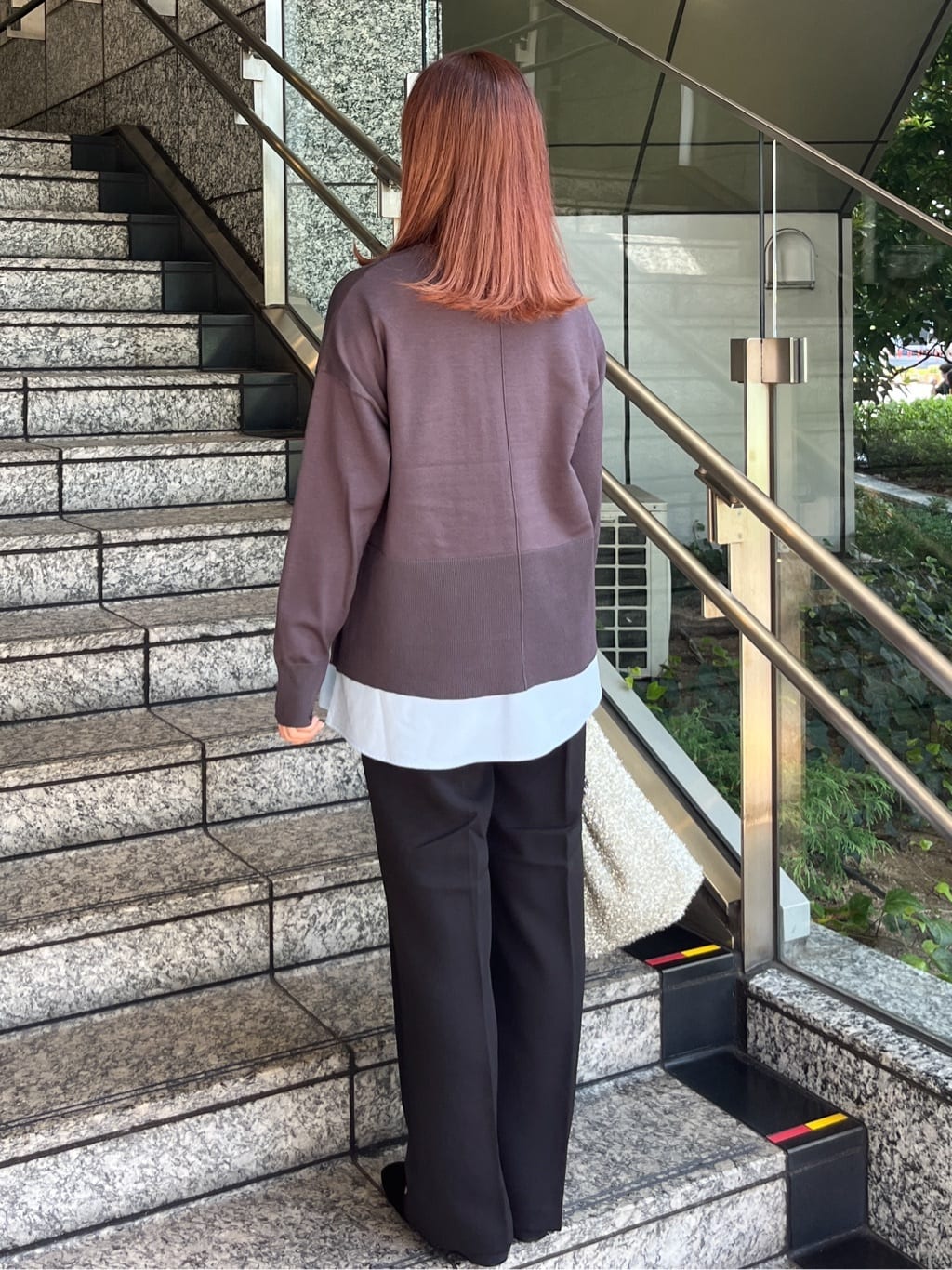 HANNAさんの「OPAQUE.CLIP｜《ツインセット》リラクシーサイドスリットニット&times;ドッキングタンク【洗濯機洗い可】」を使ったコーディネート