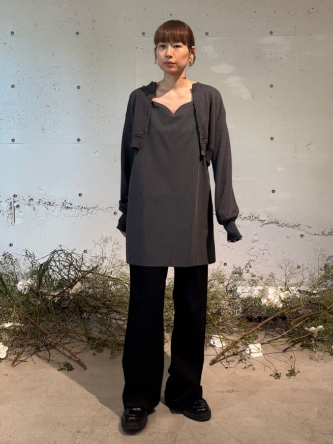 designer yukaさんの「CODE A｜tailored mood mini dress」を使ったコーディネート