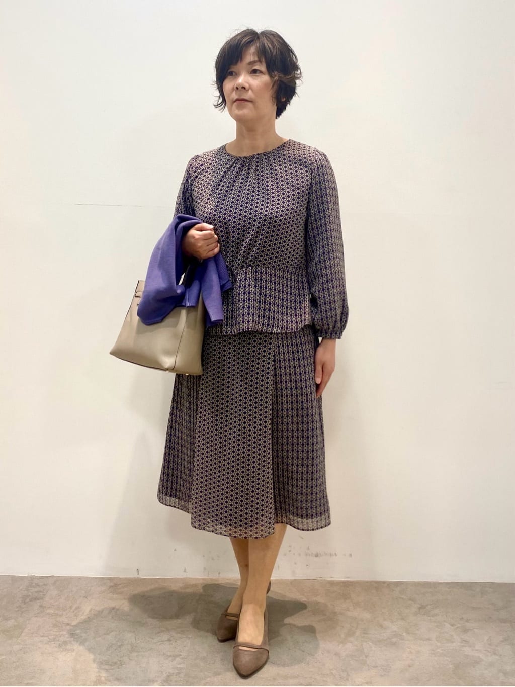 oharaさんの「Reflect｜【軽い羽織に◎／セットアップ可】パール調ボタン付きカーディガン」を使ったコーディネート