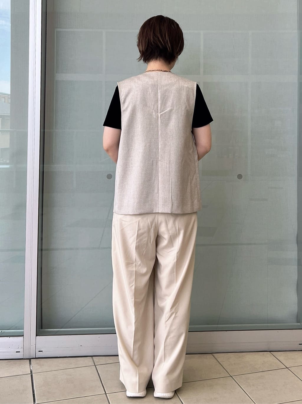 yo-koさんの「OPAQUE.CLIP｜フロッキーチュールTシャツ【洗濯機洗い可】」を使ったコーディネート