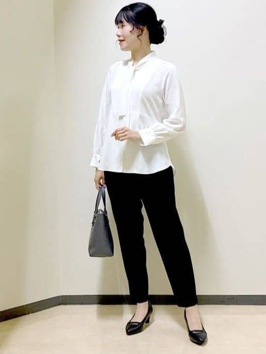  beni_gingerさんの「Reflect｜【レイヤードに◎】ボウタイブラウス」を使ったコーディネート