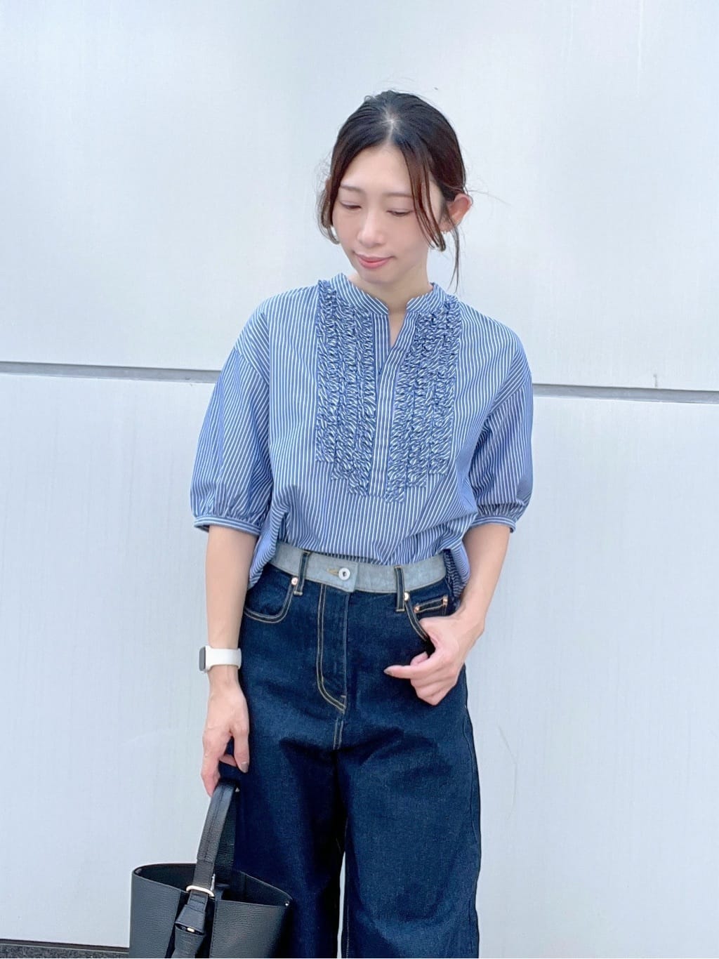 canaさんの「Dessin｜【洗える】デニムカーブパンツ」を使ったコーディネート