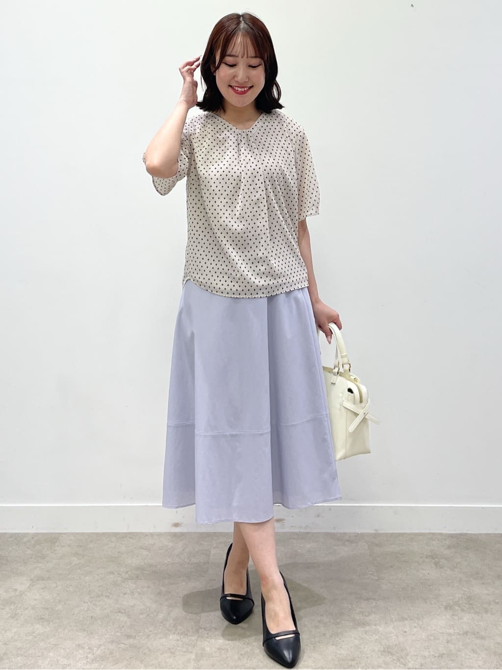 yukariさんの「Reflect｜【マシンウォッシュ可／セットアップ可】コツキ柄プリントブラウス」を使ったコーディネート