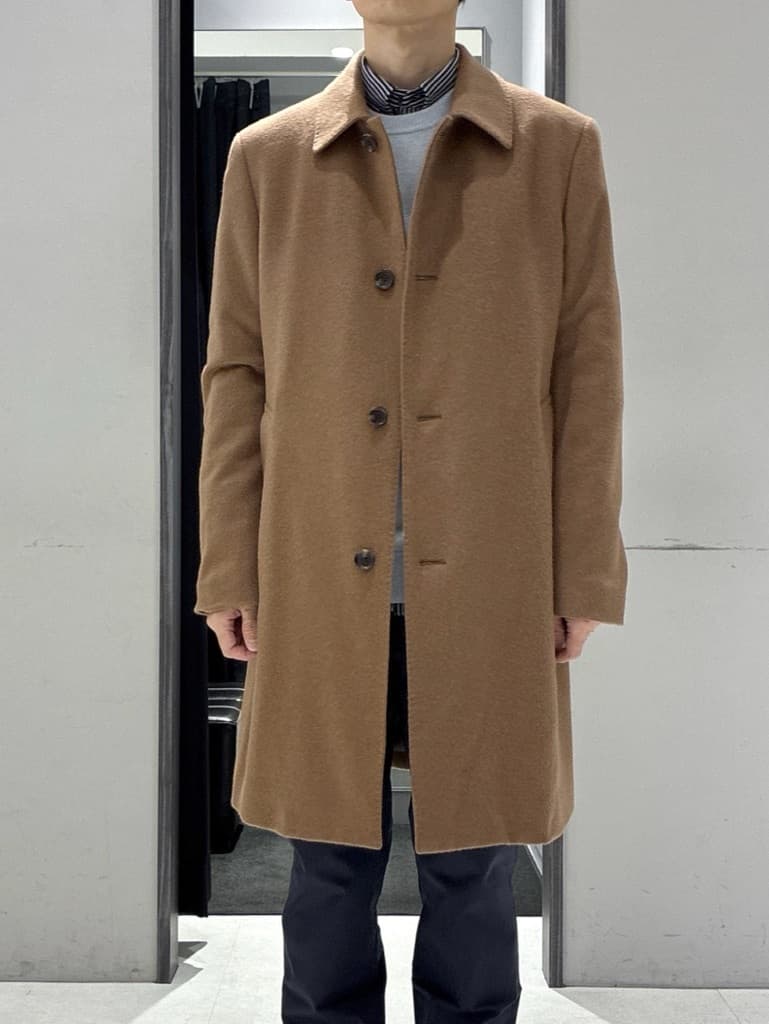 わいずみさんの「TAKEO KIKUCHI｜カシミヤブレンド ビーバー調ステンカラーコート」を使ったコーディネート