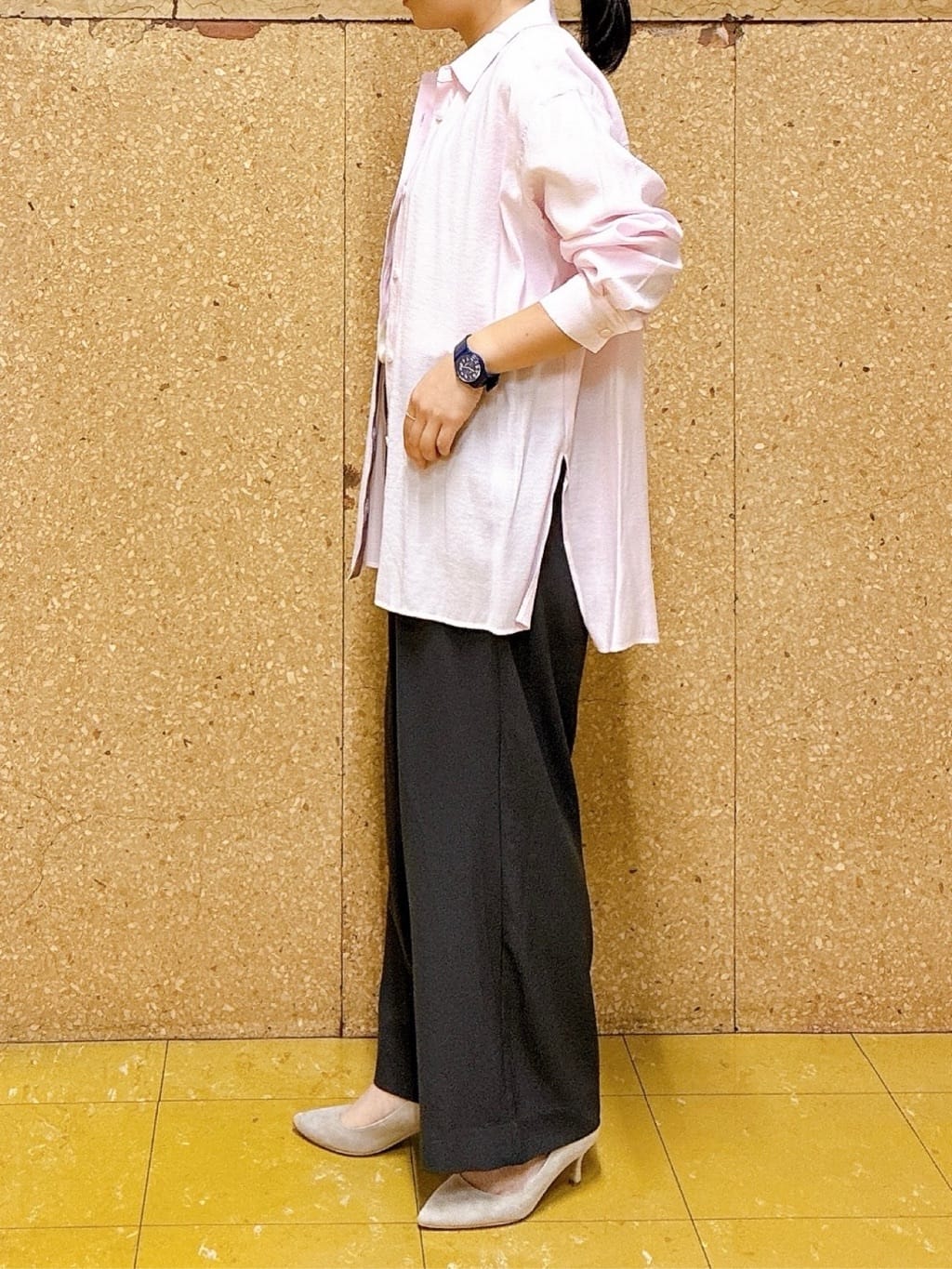 hattoriさんの「INDIVI｜【UVケア／SETUP可能】エアリージョーゼット ワイドパンツ」を使ったコーディネート