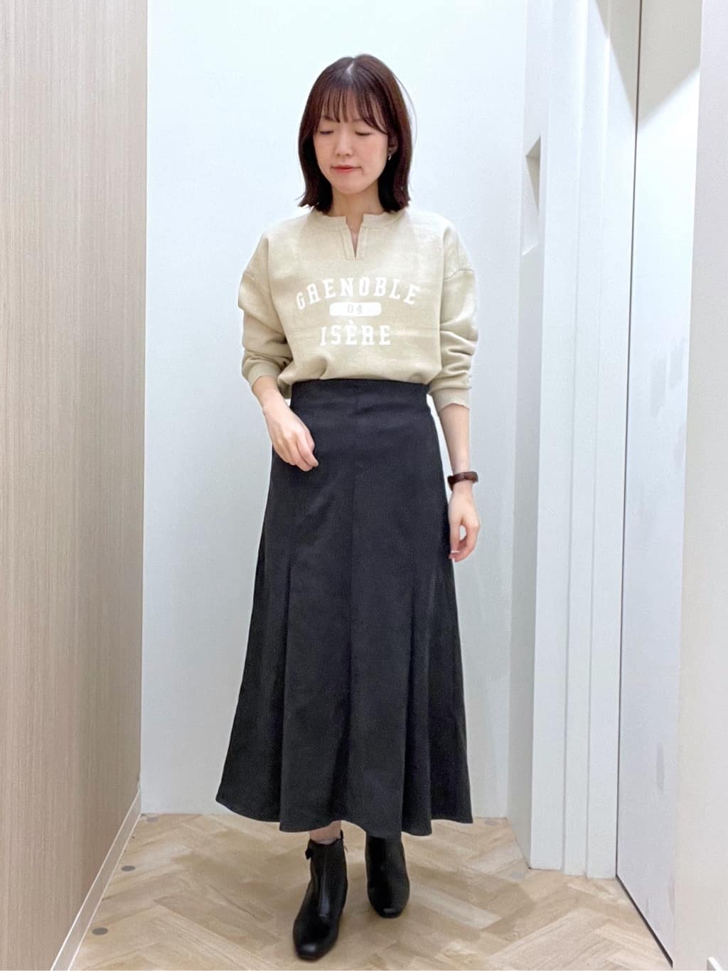  おまつさんの「grove｜【名品アウター/3WAY・はっ水】ボアライナー付マウンテンパーカ」を使ったコーディネート