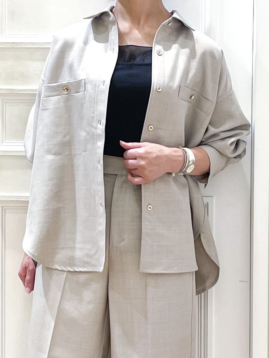 Naoさんの「grove｜【カセット服】洗えるストレートワイドパンツ」を使ったコーディネート