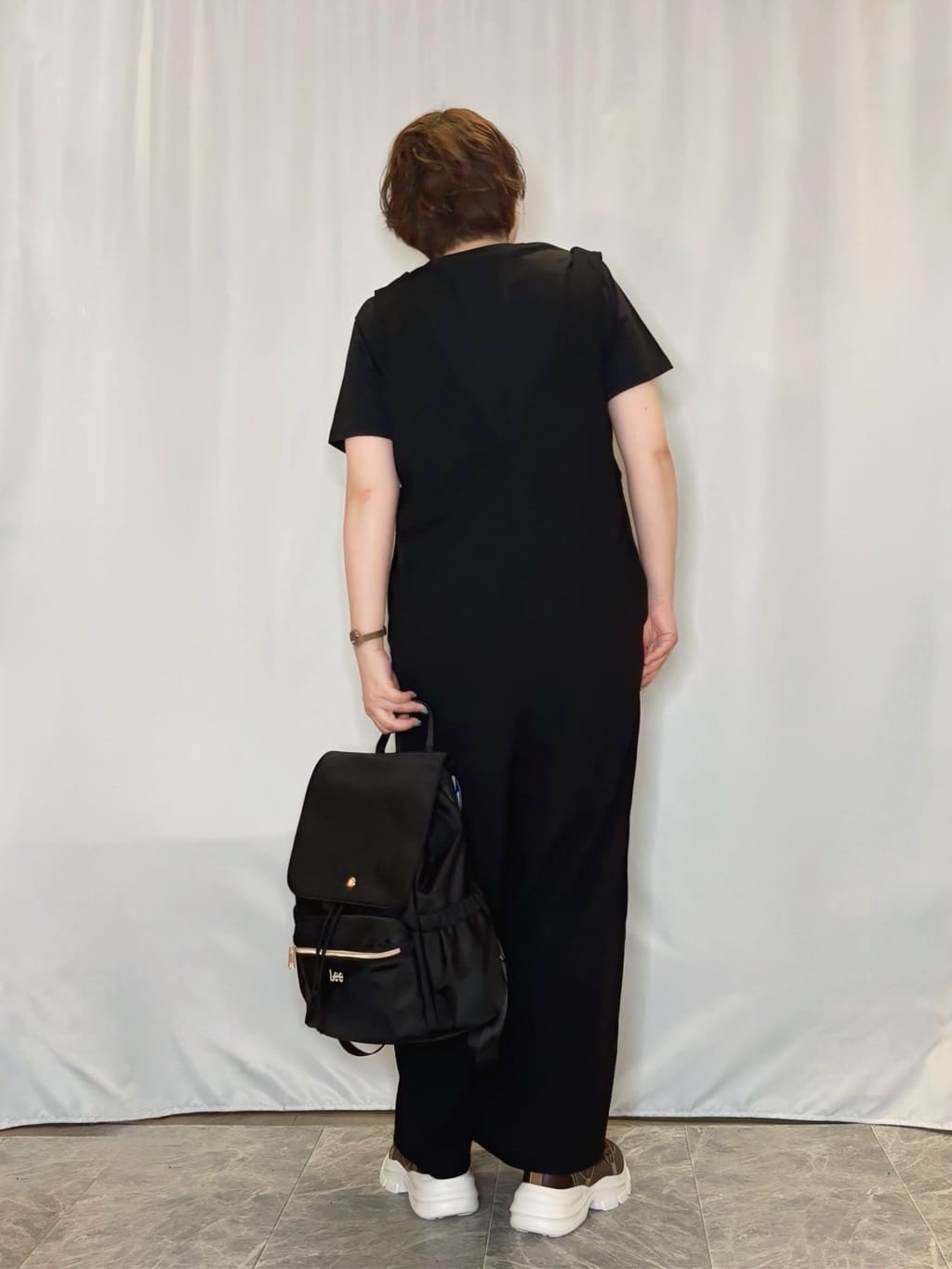 たみさんの「SHOO･LA･RUE｜【前後2WAY/洗える】さらっと着られるサロペット」を使ったコーディネート
