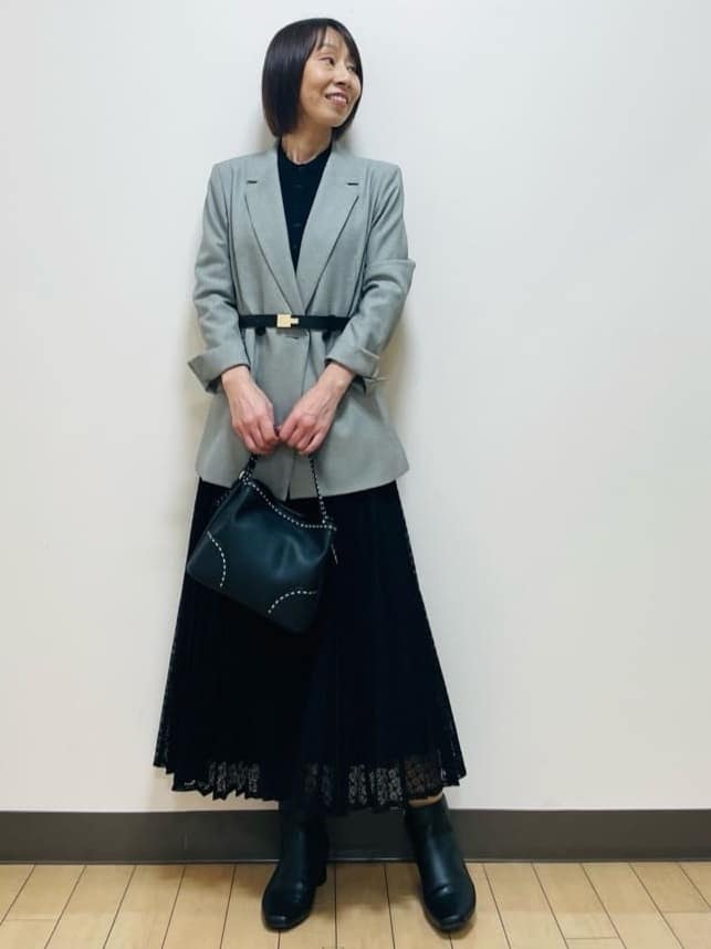Riiさんの「Reflect｜【透けにくい◎】衿付き七分袖ニット」を使ったコーディネート