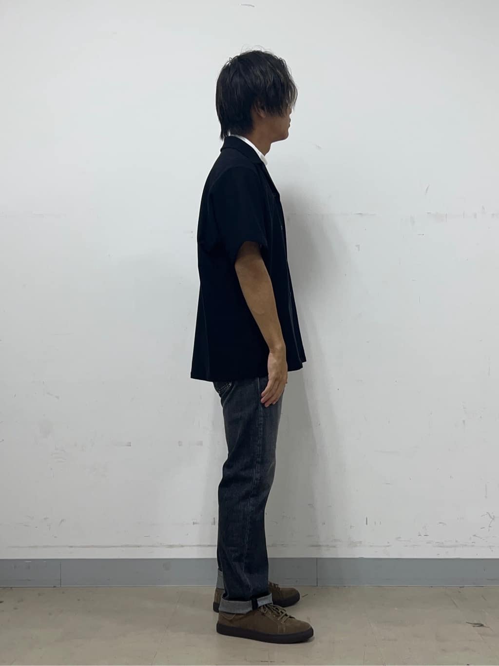 Hiroさんの「TAKEO KIKUCHI｜【COOL CITY WEAR】エアートール オープンカラーシャツ /接触冷感・通気性」を使ったコーディネート