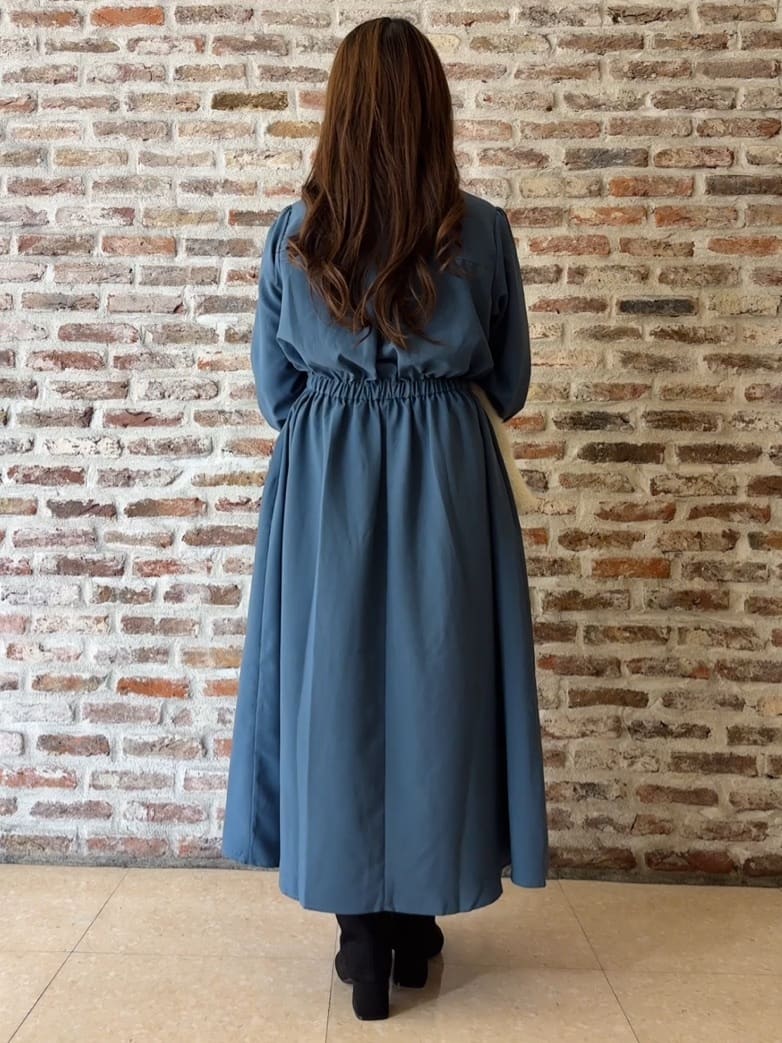 tokiさんの「THE SHOP TK｜【春まで着られる】フィット＆フレア長袖ワンピース」を使ったコーディネート