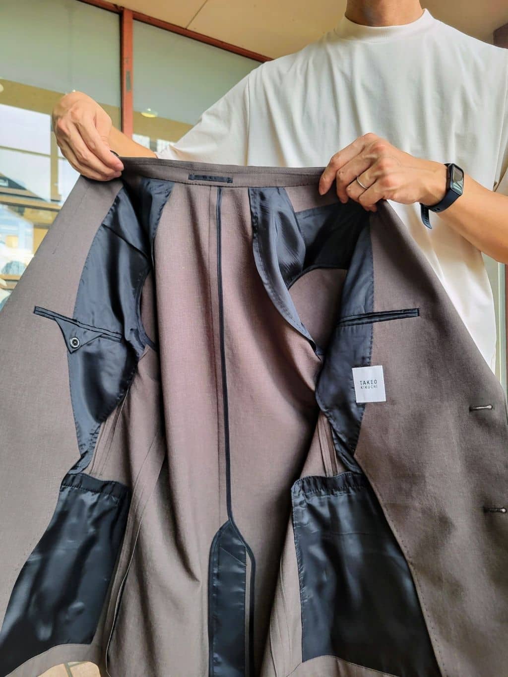 piroyaさんの「TAKEO KIKUCHI｜【COOL CITY WEAR】アーバンクール ジャケット /接触冷感・吸水速乾」を使ったコーディネート