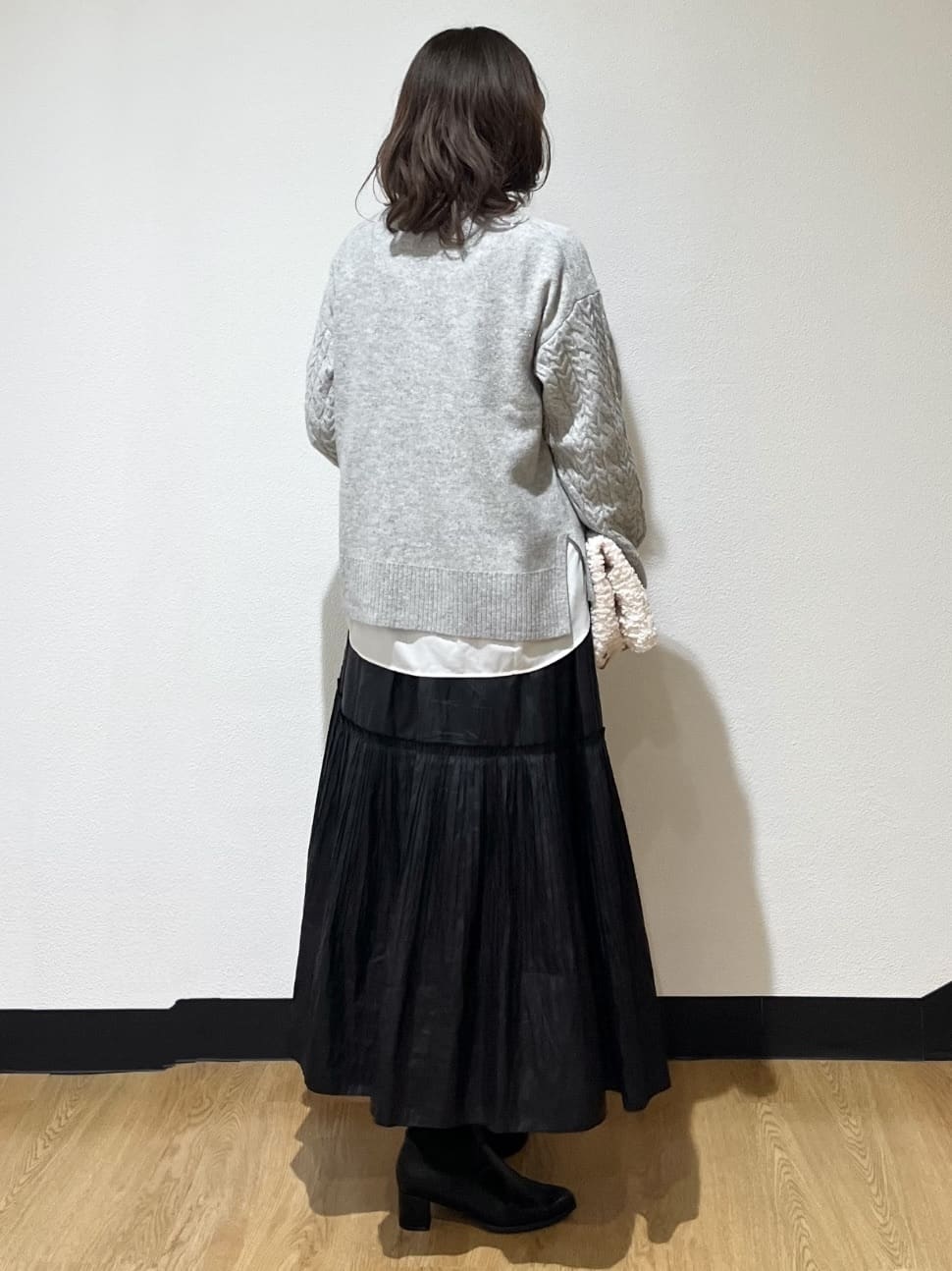 ayaさんの「Reflect｜【一枚で着映え◎／ゆったりシルエット】ラメ&times;スパンコールウール混ニット」を使ったコーディネート