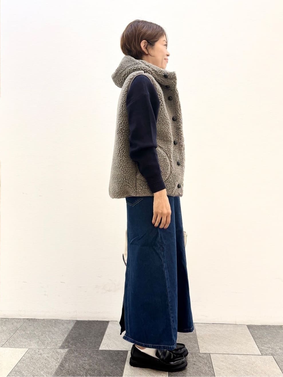 Haruさんの「Dessin｜【洗える】刺繍入りジャカードニット」を使ったコーディネート